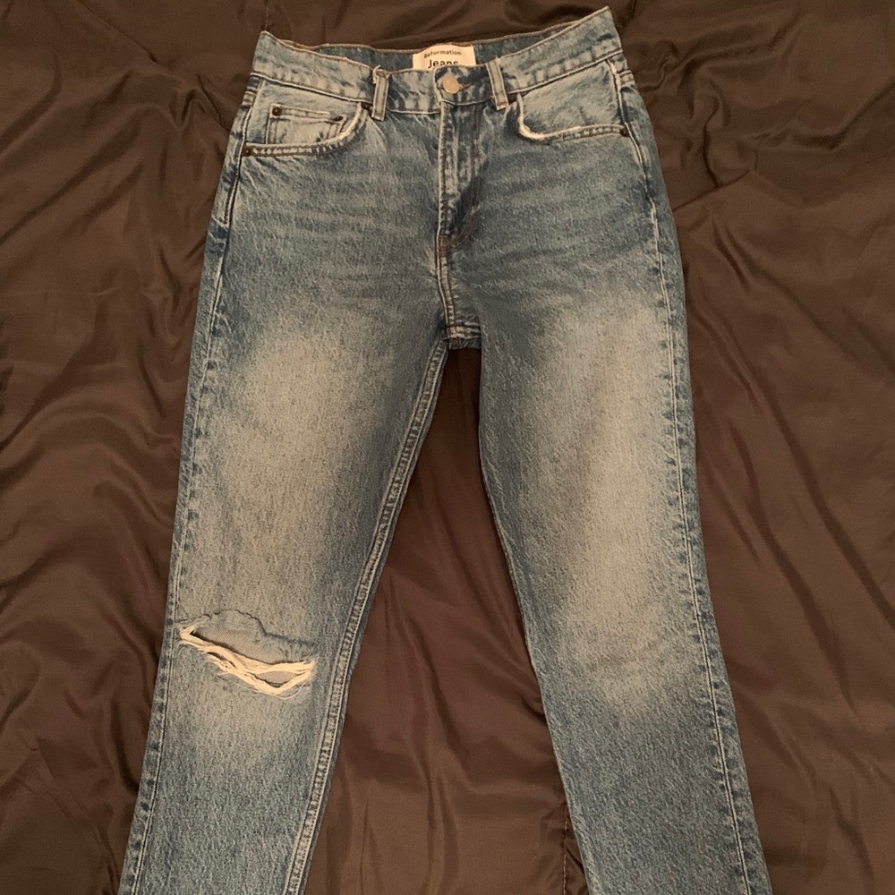 Reformation Julia high rise cropped jeans